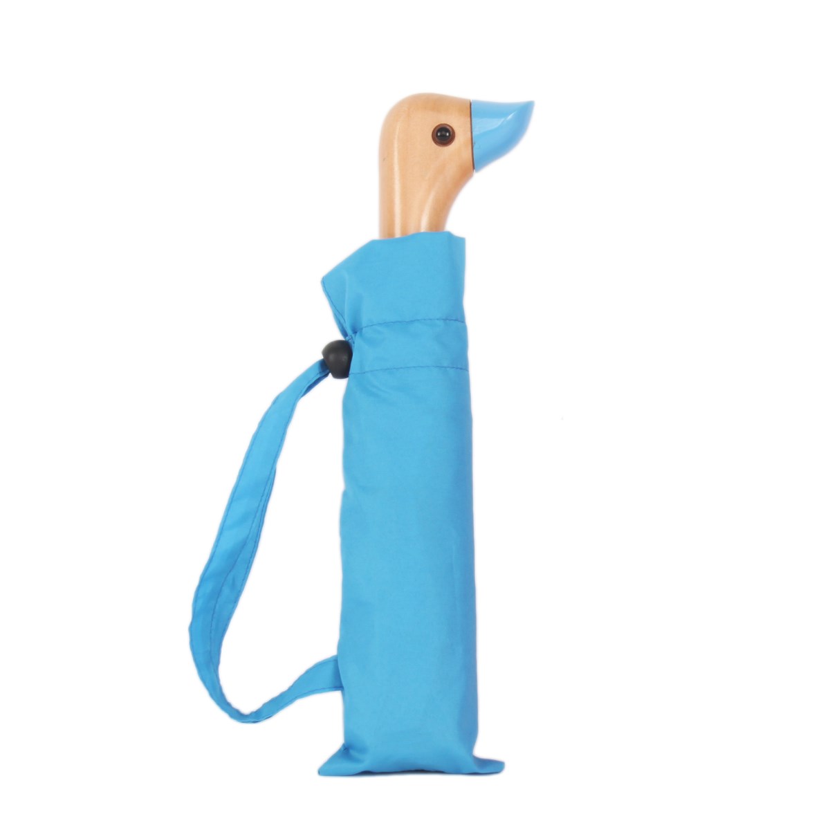 Blue Wooden Duck Head Ladies Compact Umbrella Susino